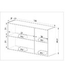 Cozinha Modulada 4 Peças Tampo Aéreo 3 Portas Balcão 2 Portas