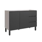 Cozinha Modulada 4 Peças Tampo Aéreo 3 Portas Balcão 2 Portas