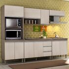 Cozinha Modulada 5 Módulos Karen 7650 Malbec Avelã Peternella