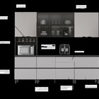 Cozinha Modulada 5 Peças 10 Portas 6 Gavetas Nicho P/forno Md