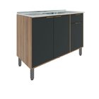 Cozinha Modulada 5 Peças 10 Portas E 1 Gaveta Thalita Yescasa