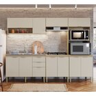 Cozinha Modulada 5 Peças 11 Portas 2 Gavetas Carol Mocca/areia