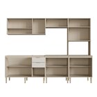 Cozinha Modulada 5 Peças 11 Portas 2 Gavetas Carol Mocca/areia