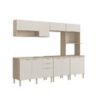 Cozinha Modulada 5 Peças 11 Portas 2 Gavetas Carol Mocca/areia