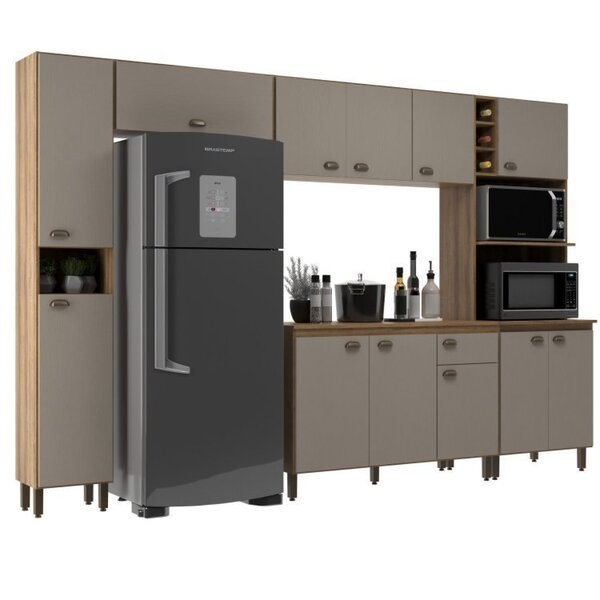 Cozinha Modulada 5 Peças 12 Portas E 1 Gaveta Com Tampo Atlas