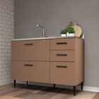 Cozinha Modulada 5 Peças 12 Portas E 2 Gavetas Bárbara Aveiro