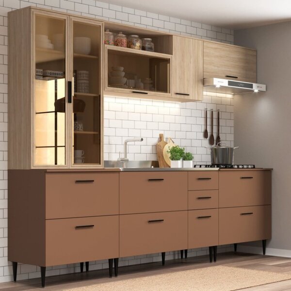 Cozinha Modulada 5 Peças 12 Portas E 2 Gavetas Bárbara Aveiro