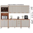 Cozinha Modulada 5 Peças 14 Portas 2 Gavetas Paneleiro Para F