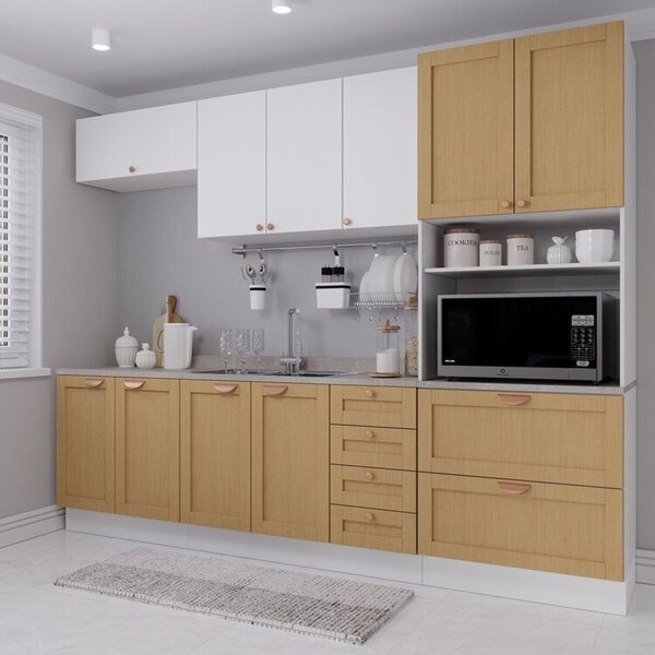 Cozinha Modulada 5 Peças 1 Torre 2 Aéreos 2 Balcões Arizona C