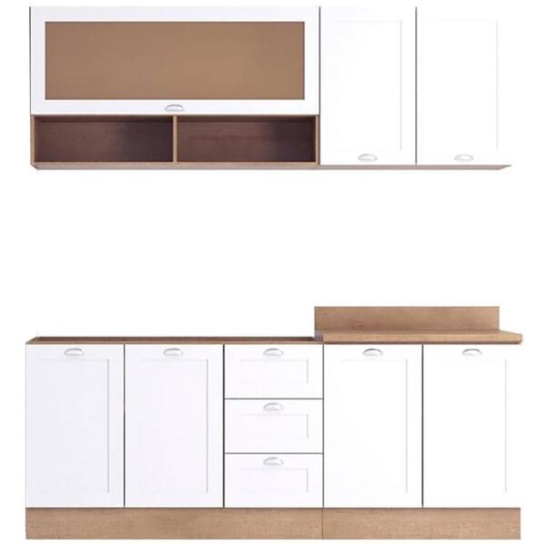 Cozinha Modulada 5 Pecas 200 Cm Denv Balcao Pia Dtall