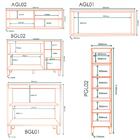 Cozinha Modulada 5 Pecas 249 Cm Mdp Glor Branco Neve Mxm