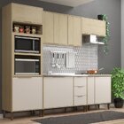 Cozinha Modulada 5 Peças 2 Balcões 2 Armários Aéreos 1 Panele