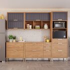 Cozinha Modulada 5 Peças 2 Nichos Para Forno Ou Micro-ondas H