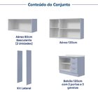 Cozinha Modulada 5 Peças 3 Aéreo 1 Balcão Com Tampo 1 Kit Lat