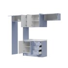 Cozinha Modulada 5 Peças 3 Aéreo 1 Balcão Com Tampo 1 Kit Lat