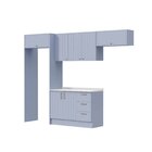 Cozinha Modulada 5 Peças 3 Aéreo 1 Balcão Com Tampo 1 Kit Lat