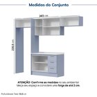Cozinha Modulada 5 Peças 3 Aéreo 1 Balcão Com Tampo 1 Kit Lat