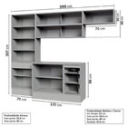 Cozinha Modulada 5 Peças 3 Aéreos 1 Balcão 1 Cristaleira Nara