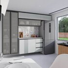 Cozinha Modulada 5 Peças 3 Aéreos 1 Balcão 1 Cristaleira Nara