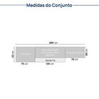 Cozinha Modulada 5 Peças 3 Aéreos 1 Balcão 1 Cristaleira Nara