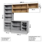 Cozinha Modulada 5 Peças 3 Aéreos 1 Balcão 1 Cristaleira Nara