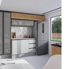 Cozinha Modulada 5 Peças 3 Aéreos 1 Balcão 1 Cristaleira Nara