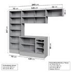 Cozinha Modulada 5 Peças 3 Aéreos 1 Balcão 1 Paneleiro Nara C