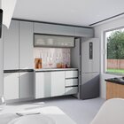 Cozinha Modulada 5 Peças 3 Aéreos 1 Balcão 1 Paneleiro Nara C