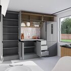 Cozinha Modulada 5 Peças 3 Aéreos 1 Balcão 1 Paneleiro Nara C