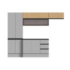 Cozinha Modulada 5 Peças 3 Aéreos 1 Balcão 1 Paneleiro Nara C