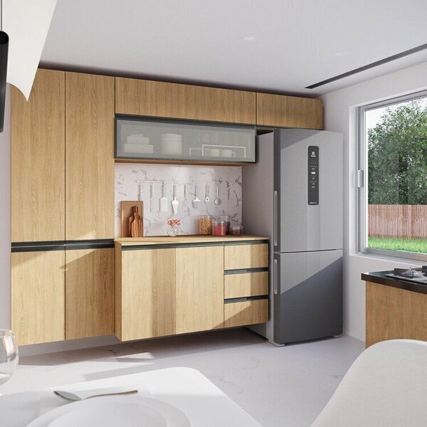 Cozinha Modulada 5 Peças 3 Aéreos 1 Balcão 1 Paneleiro Nara C