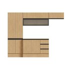 Cozinha Modulada 5 Peças 3 Aéreos 1 Balcão 1 Paneleiro Nara C