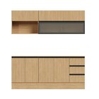 Cozinha Modulada 5 Peças 3 Aéreos 2 Balcões Nara Cabecasa Mad