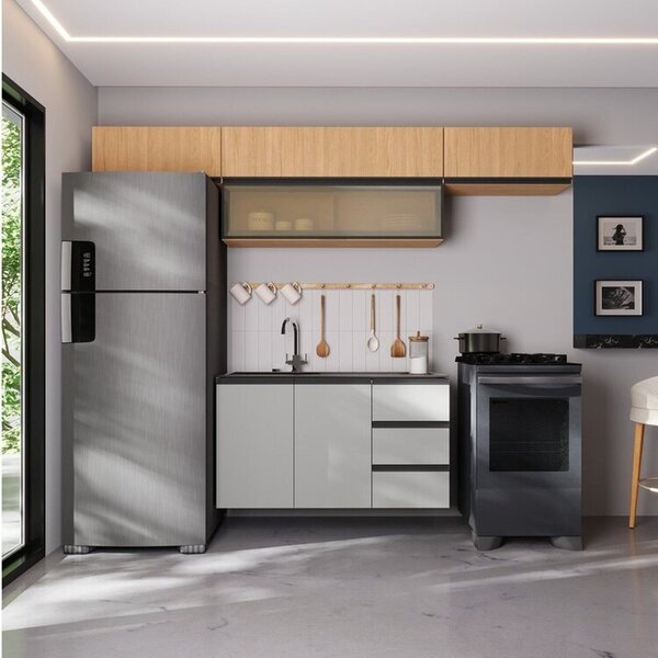 Cozinha Modulada 5 Peças 4 Aéreos 1 Balcão Nara Cabecasa