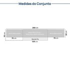 Cozinha Modulada 5 Peças 4 Aéreos 1 Balcão Nara Cabecasa Made