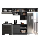 Cozinha Modulada 5 Peças 5 Portas 3 Gavetas Balcão Com Tampo