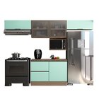 Cozinha Modulada 5 Peças 5 Portas 3 Gavetas Balcão Com Tampo