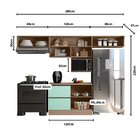 Cozinha Modulada 5 Peças 5 Portas 3 Gavetas Balcão Com Tampo