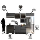 Cozinha Modulada 5 Peças 5 Portas 3 Gavetas Com Balcão Para P