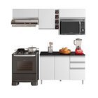 Cozinha Modulada 5 Peças 6 Portas 2 Gavetas Balcão Com Tampo