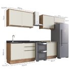 Cozinha Modulada 5 Peças 8 Portas 3 Gavetas Com Divisor De Ta