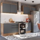 Cozinha Modulada 5 Peças 8 Portas 3 Gavetas Com Divisor De Ta