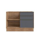 Cozinha Modulada 5 Peças 8 Portas 3 Gavetas Com Divisor De Ta