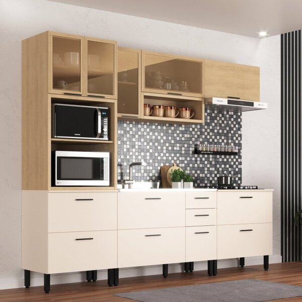 Cozinha Modulada 5 Peças 8 Portas 6 Gavetas Larissa Moveis Su