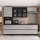 Cozinha Modulada 5 Peças 9 Portas 6 Gavetas Mdf Dodradiça Slo