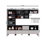 Cozinha Modulada 5 Peças 9 Portas 6 Gavetas Mdf Dodradiça Slo