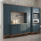 Cozinha Modulada 5 Peças Azul Petróleo
