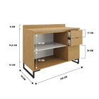 Cozinha Modulada 5 Peças Balcão 120cm, Balcão 80cm, 3 Nichos