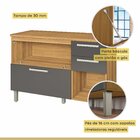 Cozinha Modulada 5 Peças Burguesa Premium Nesher 100% Mdf Esp