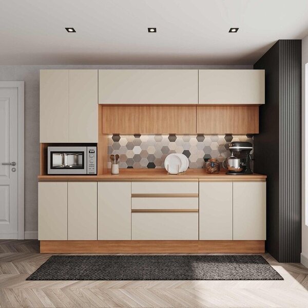 Cozinha Modulada 5 Peças Com Armários, Balcões E Torre Quente